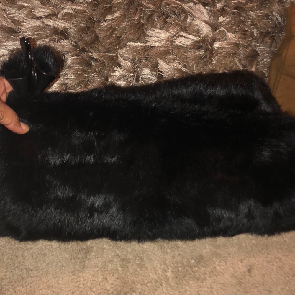 Faux mink (fur) clutch